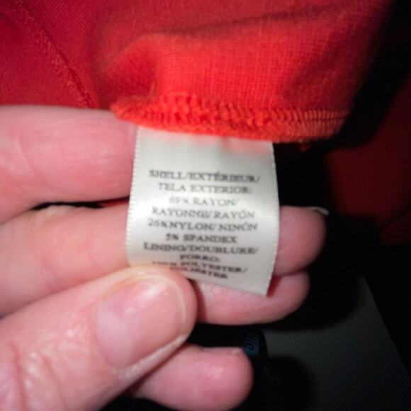 Ann Taylor orange red sleeveless dress 6 - Picture 5 of 5